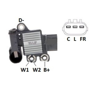 Regulador de Voltagem Kia Bongo K2500 2008 a 2014 - Ikro